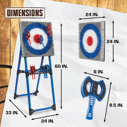 EastPoint Deluxe Steel Frame Axe Throw Target Game Set - Steel Frame for Indoors and Outdoors - CookCave