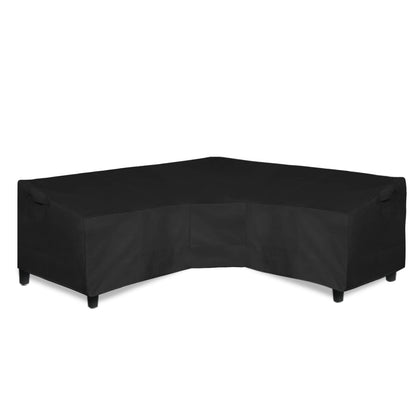 Easy-Going Patio V-Shaped Sectional Sofa Cover, Waterproof Outdoor Sectional Cover,Heavy Duty Garden Furniture Cover with Air Vent 89" L (on Each Side) x 33.5" D x 31" H, Black - CookCave