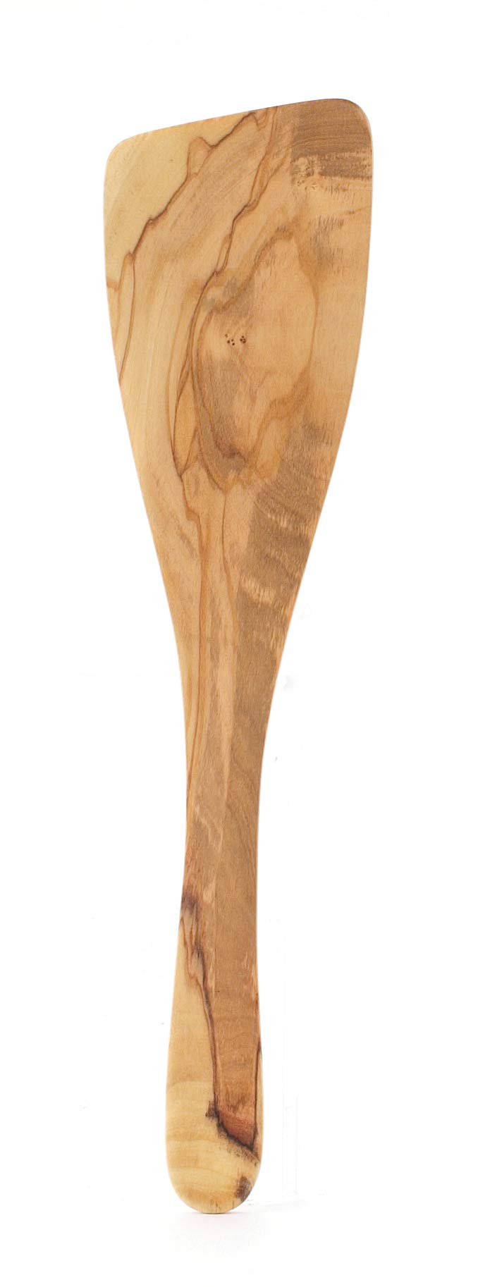 Eddington Italian Olive Wood Wide Spatula, Handcrafted in Europe, 12.5-Inches,Brown - CookCave