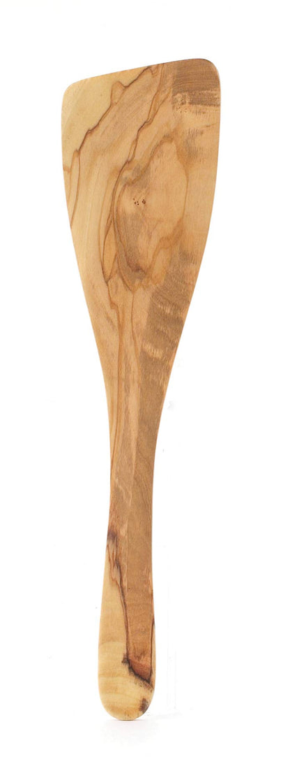 Eddington Italian Olive Wood Wide Spatula, Handcrafted in Europe, 12.5-Inches,Brown - CookCave
