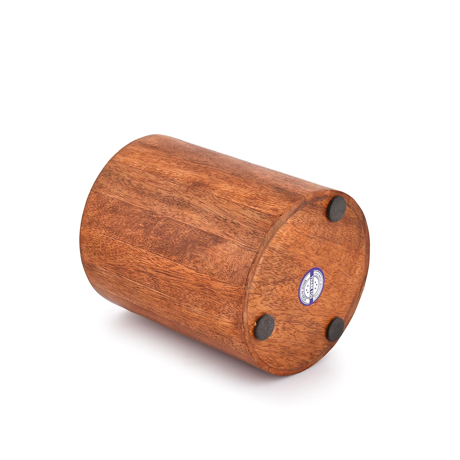 EDHAS Natural Mango Wood Cooking Utensil Holder for Countertop, Spoons, Cooking Tools, etc. (5" x 5" x 6") - CookCave