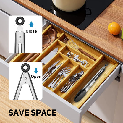 EEKEDO Kitchen Tongs, Stainless Steel Silicone Tongs for Cooking 600ºF High Heat-Resistant BBQ Grilling Locking Tongs, Set of 2-9" and 12" - CookCave