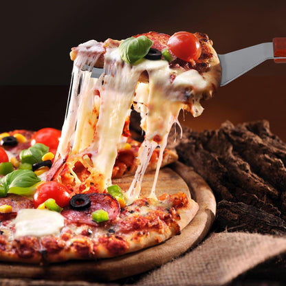 Eggssentials Griddle Spatula Stainless Steel Grill Spatula Turner for Burgers, Cookies and Pancakes with Wooden Handle. - CookCave