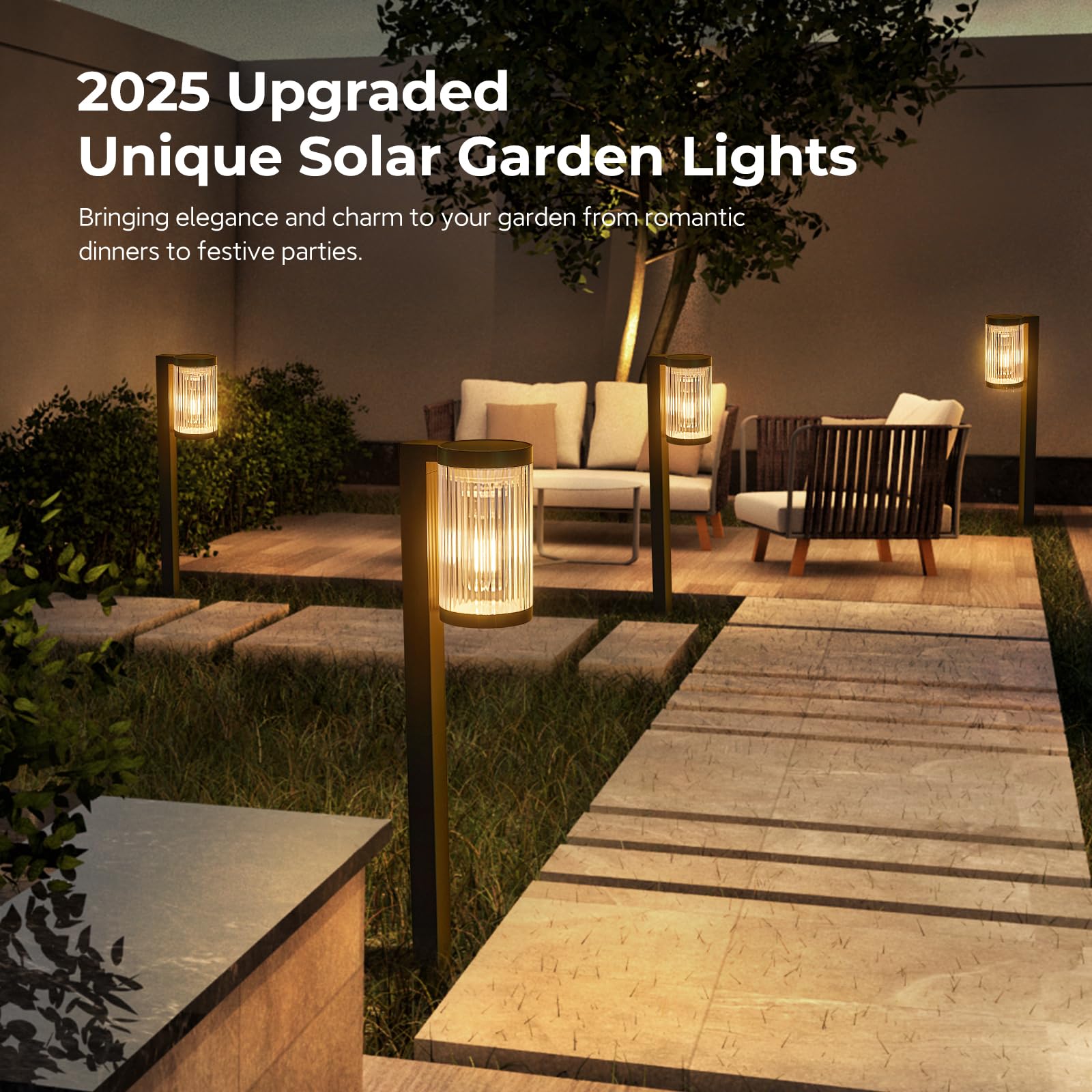 ELECLINK Solar Pathway Lights Outdoor, 6 Pack Upgraded Outdoor Solar Lights for Outside Super Bright Up to 12Hrs, IP65 Waterproof Solar Garden Lights for Yard Landscape Path Walkway Decoration - CookCave