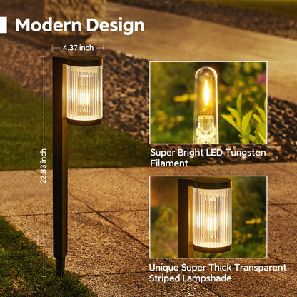 ELECLINK Solar Pathway Lights Outdoor, 6 Pack Upgraded Outdoor Solar Lights for Outside Super Bright Up to 12Hrs, IP65 Waterproof Solar Garden Lights for Yard Landscape Path Walkway Decoration - CookCave