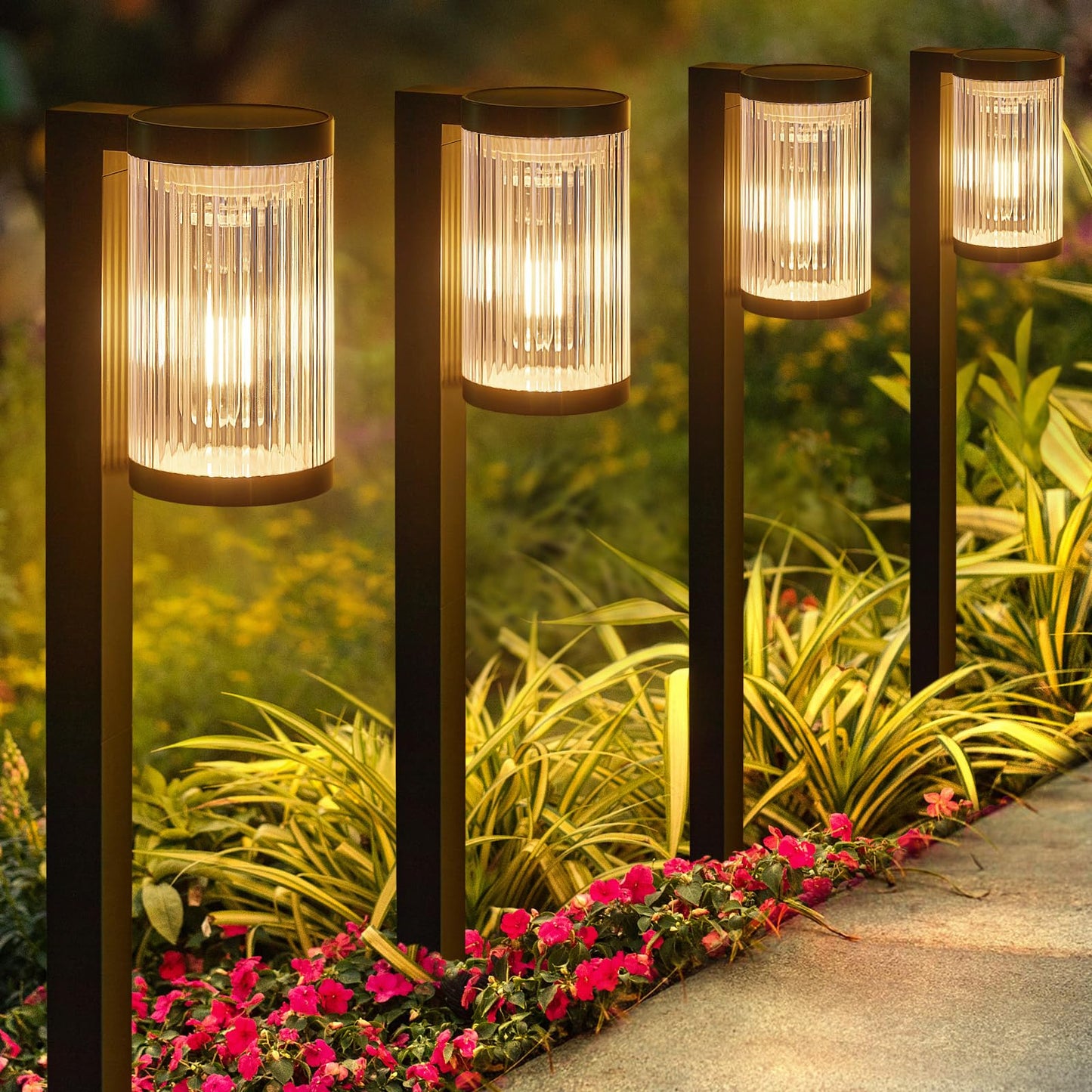 ELECLINK Solar Pathway Lights Outdoor, 6 Pack Upgraded Outdoor Solar Lights for Outside Super Bright Up to 12Hrs, IP65 Waterproof Solar Garden Lights for Yard Landscape Path Walkway Decoration - CookCave