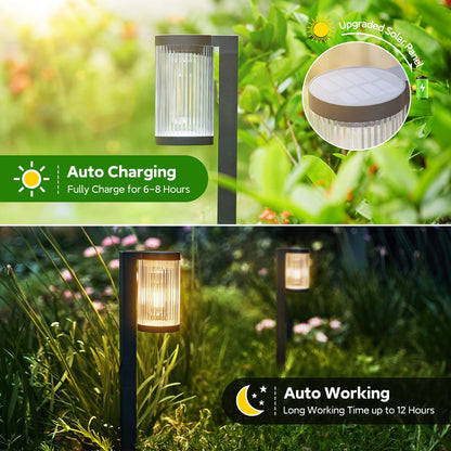 ELECLINK Solar Pathway Lights Outdoor, 6 Pack Upgraded Outdoor Solar Lights for Outside Super Bright Up to 12Hrs, IP65 Waterproof Solar Garden Lights for Yard Landscape Path Walkway Decoration - CookCave