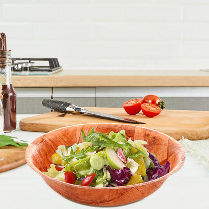 Elsjoy 8 Pack Wooden Woven Salad Bowl, 8 Inch Stackable Round Wood Serving Bowl, Rustic Mixing Bowl for Salad, Fruits, Vegetables, Natural Birch Wood - CookCave