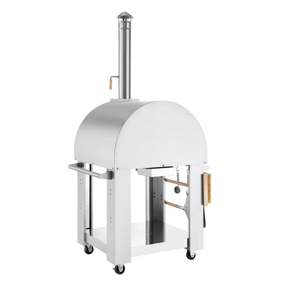 Empava 32.5" Wood Fired Artisan Pizza Oven for Outdoor Kitchen in Stainless Steel - CookCave