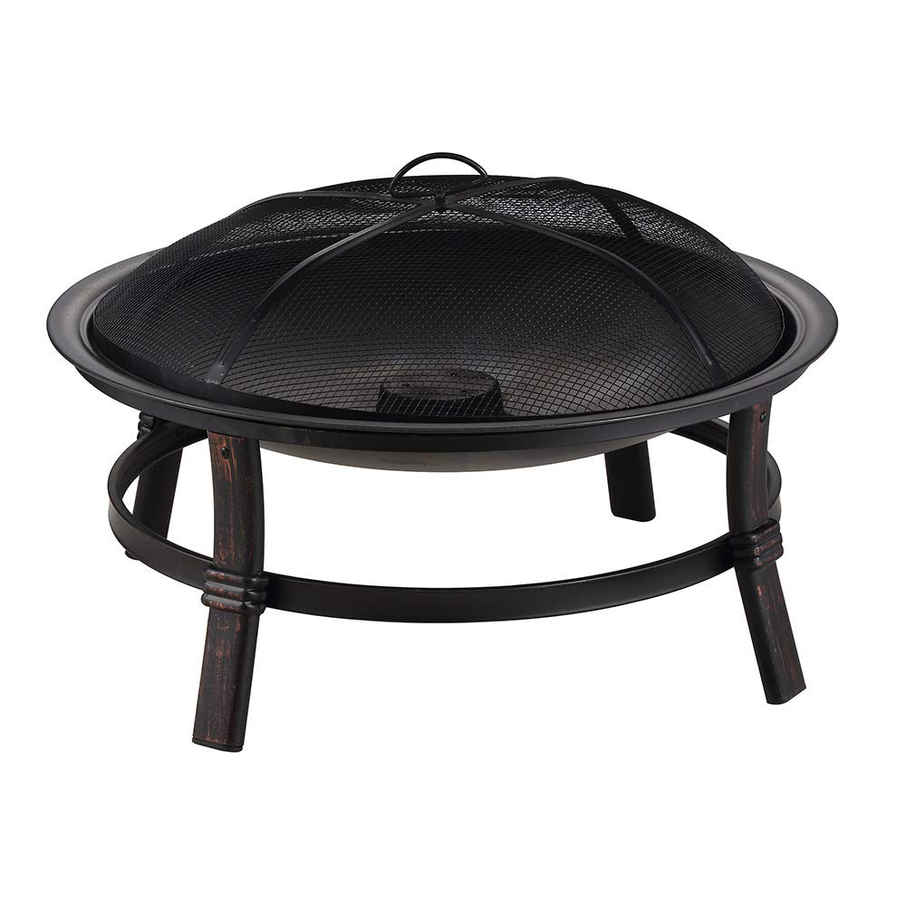 Endless Summer WAD15121MT Brushed Copper Wood Burning Outdoor Firebowl - CookCave