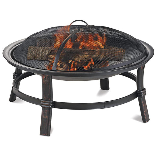 Endless Summer WAD15121MT Brushed Copper Wood Burning Outdoor Firebowl - CookCave