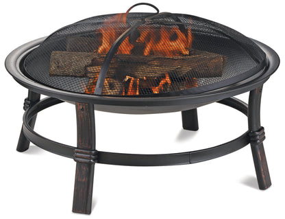 Endless Summer WAD15121MT Brushed Copper Wood Burning Outdoor Firebowl - CookCave