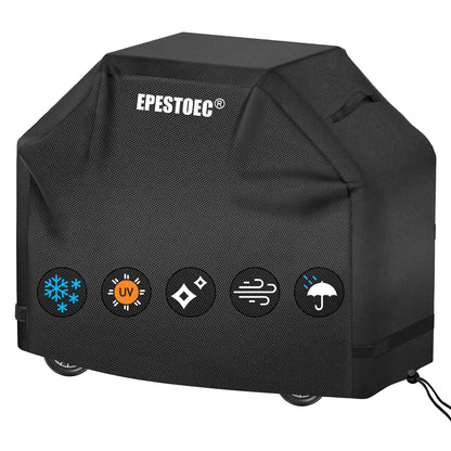 EPESTOEC Grill Cover, Cover for Outdoor Grill,BBQ Waterproof & UV Resistant, Gas Convenient Durable Ripstop, Weber, Char Broil, Nexgrill and More Grills 58 Inch Black - CookCave