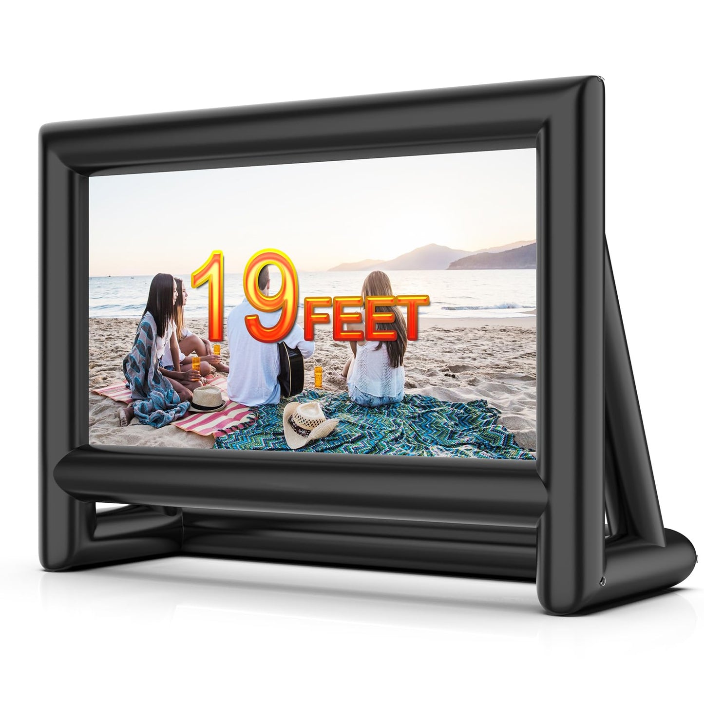 Estgora 19FT Inflatable Projector Screen for Outside Movie Nights Blow Up Projection Screen with Air Blower for Outdoor Home Theater Use Pool Backyards Party Fun, Support Front & Rear Projection - CookCave