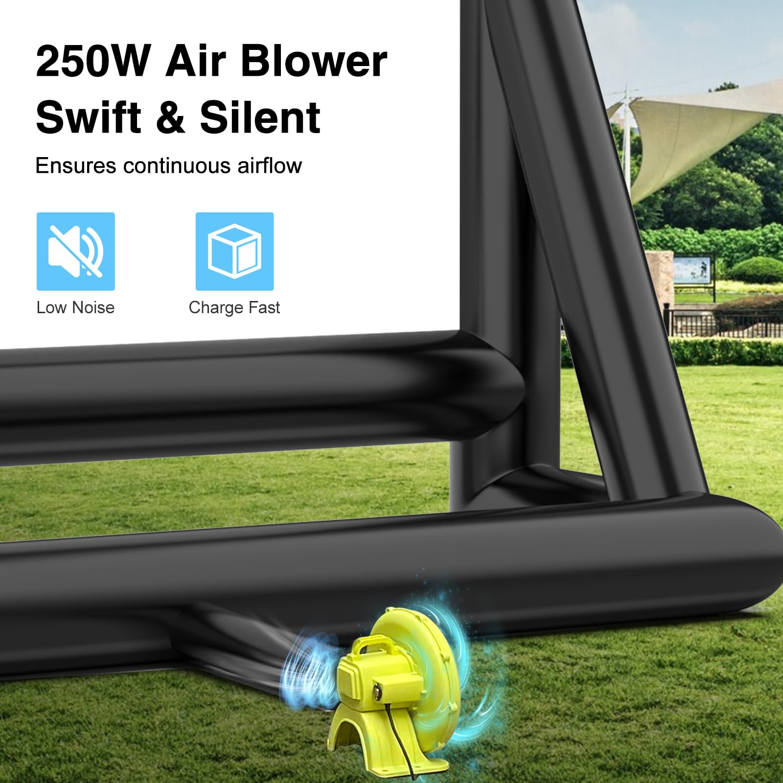 Estgora 19FT Inflatable Projector Screen for Outside Movie Nights Blow Up Projection Screen with Air Blower for Outdoor Home Theater Use Pool Backyards Party Fun, Support Front & Rear Projection - CookCave