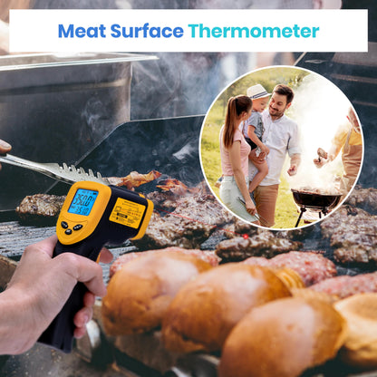 Etekcity Infrared Thermometer Laser Temperature Gun 774, Meat Food Candy Oven Thermometer for Griddle Accessories, Heat Gun for Cooking Refrigerator Tools, Yellow - CookCave