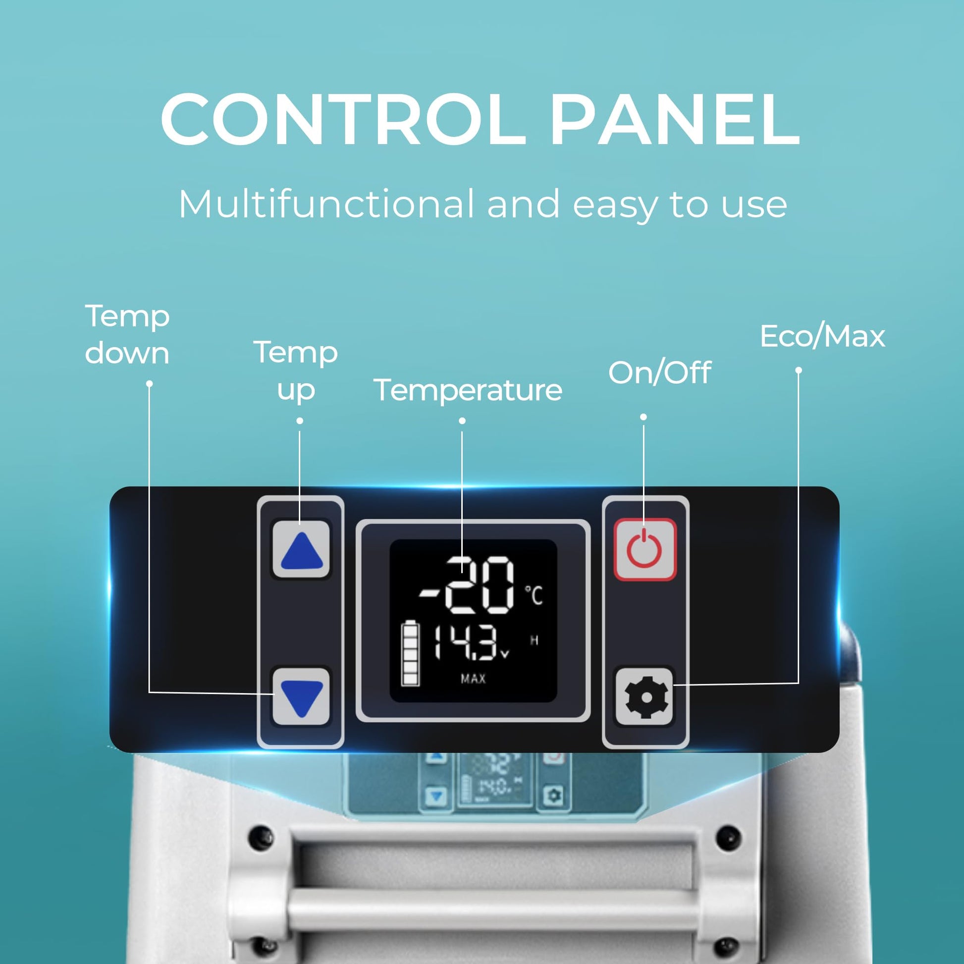 EUHOMY 12 Volt Refrigerator, 59QT(55L) Electric Cooler, 12V Fridge APP Control, 12V Cooler -4℉~68℉, Portable Freezer 12/24V DC 110-240V AC for Camping, Travel, Truck, Home - CookCave