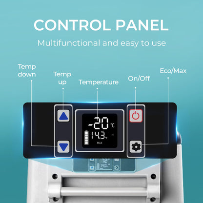 EUHOMY 12 Volt Refrigerator, 59QT(55L) Electric Cooler, 12V Fridge APP Control, 12V Cooler -4℉~68℉, Portable Freezer 12/24V DC 110-240V AC for Camping, Travel, Truck, Home - CookCave
