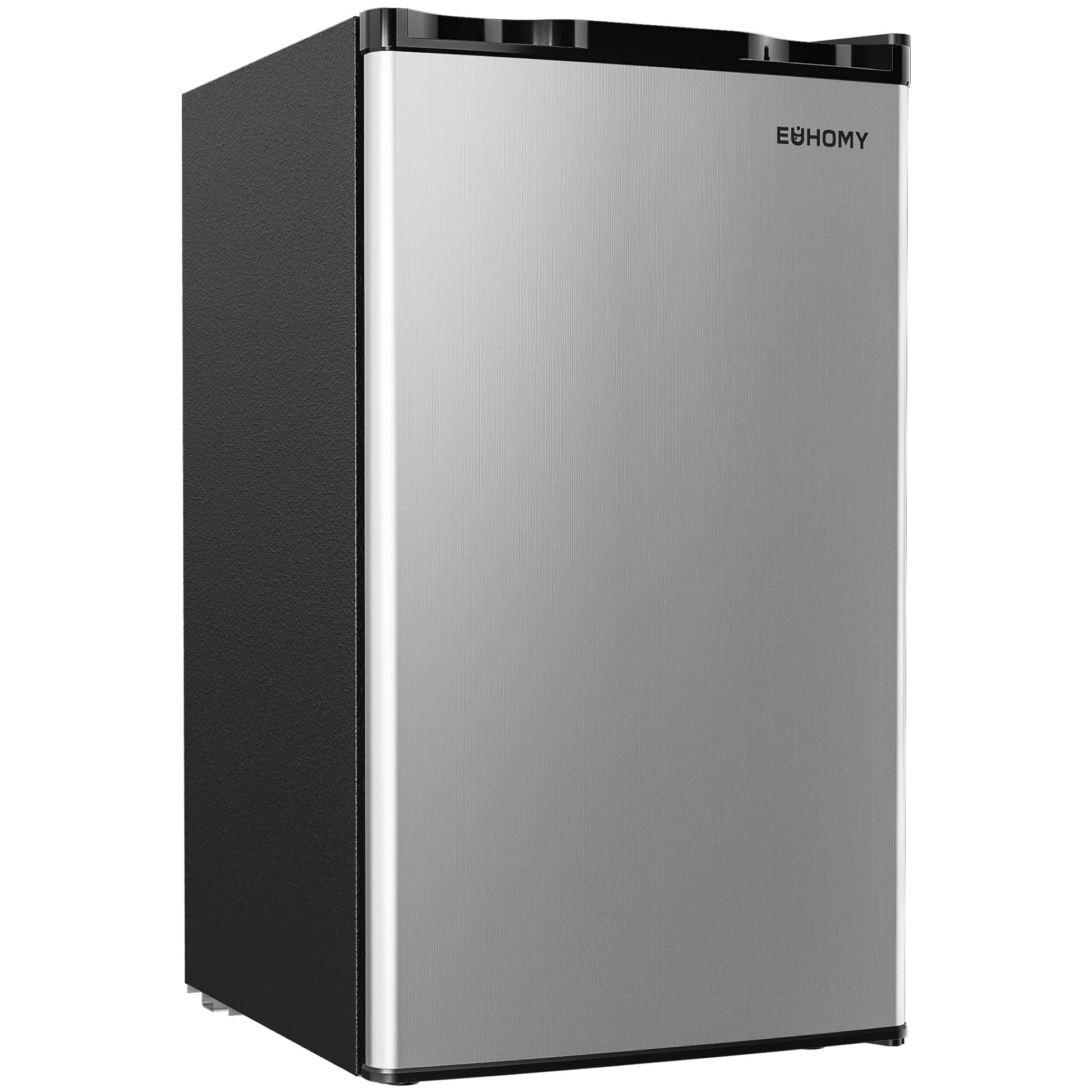 EUHOMY 3.2 Cu.Ft Mini Fridge with Freezer, Single Door Compact Refrigerator, Energy Saving, Mini Refrigerator Adjustable Thermostat, Mini fridge for Bedroom, Dorm, Office, Silver - CookCave