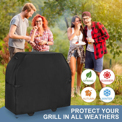 EVLIQUIL Grill Cover for Outdoor Grill,BBQ Gas Grill Cover 52 Inch,Heavy Duty Waterproof UV & Fade Resistant Barbecue Cover Fit for Weber Char-Broil Nexgrill Brinkmann and More Outside(Black). - CookCave