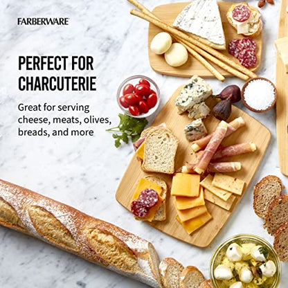 Farberware 4-Piece Reversible Bamboo Cutting And Charcuterie Board Set, Assorted Size - CookCave