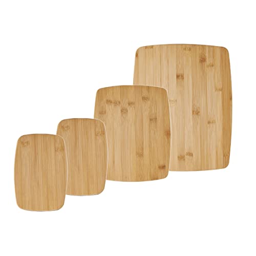 Farberware 4-Piece Reversible Bamboo Cutting And Charcuterie Board Set, Assorted Size - CookCave