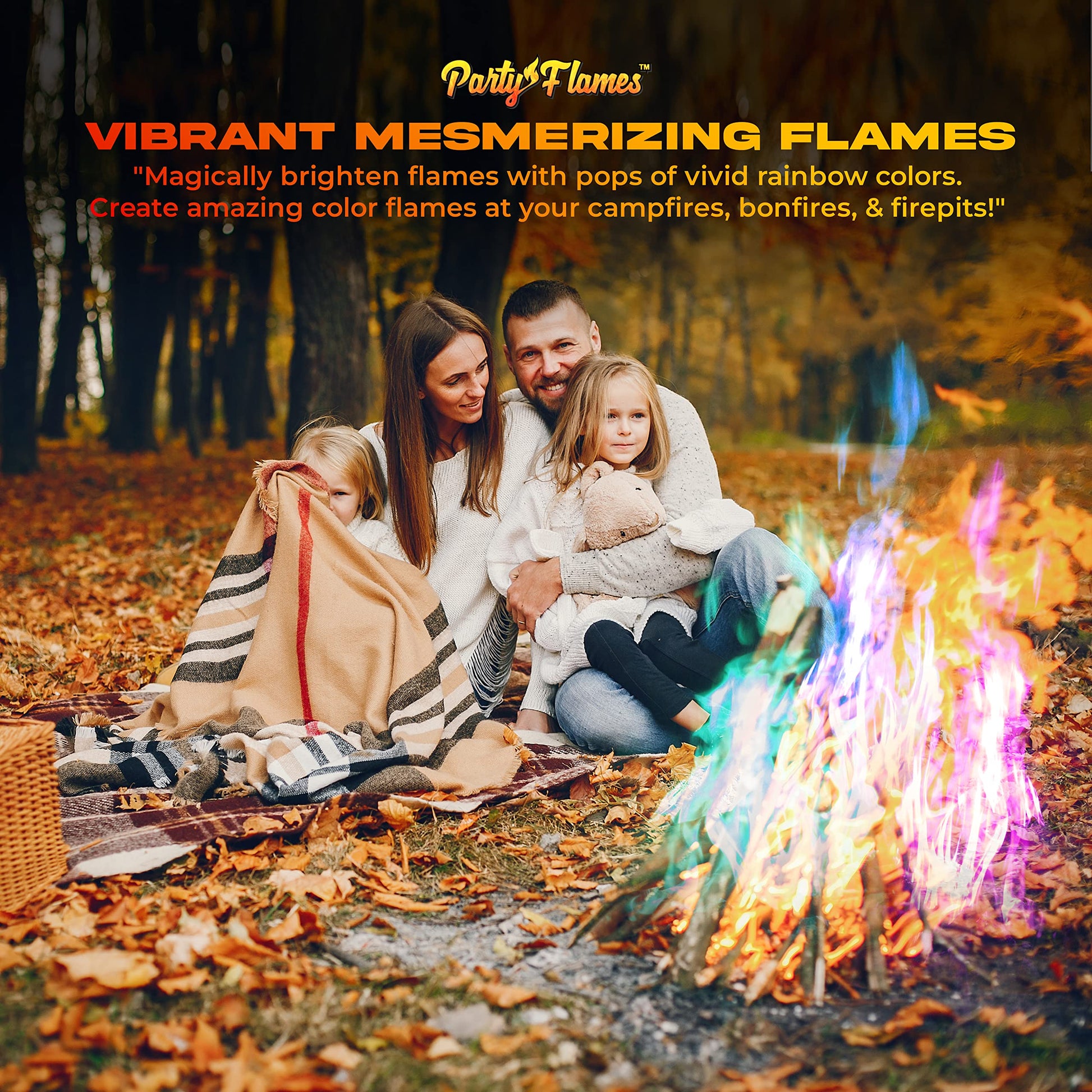 Fire Color Changing Packets Fire Pit (10 Pack) - Perfect for Any Campfire, Bonfire & Outdoor Fireplaces - Perfect Magic Cosmic Mystical Campfire Accessories - Camping Games - CookCave