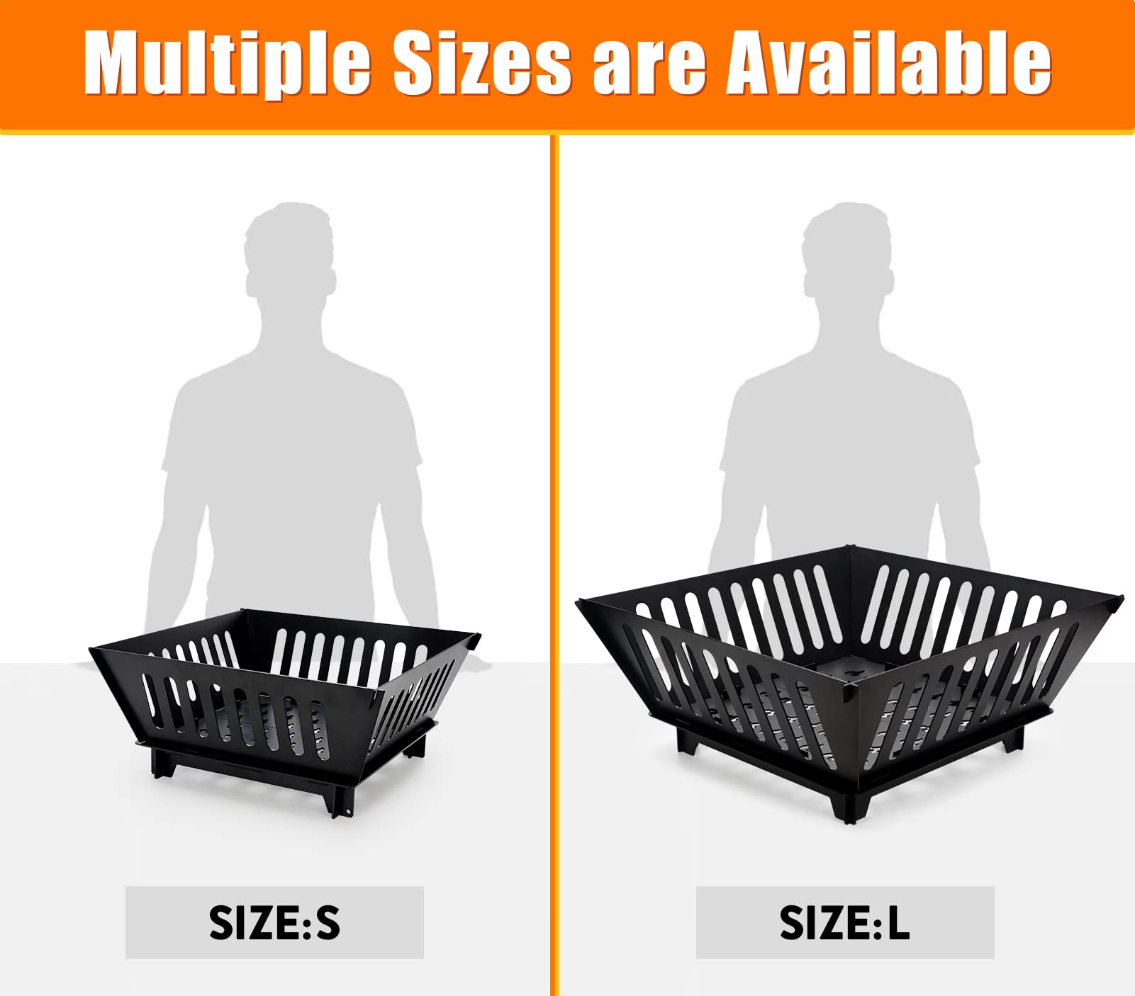 Fire Pit 25 Inch Outdoor Outside Wood Burning Portable Firepit Log Stove Fireplace for BBQ Camping Campfire Bonfire Backyard Garden Picnic Patio with Carrying Bag - CookCave