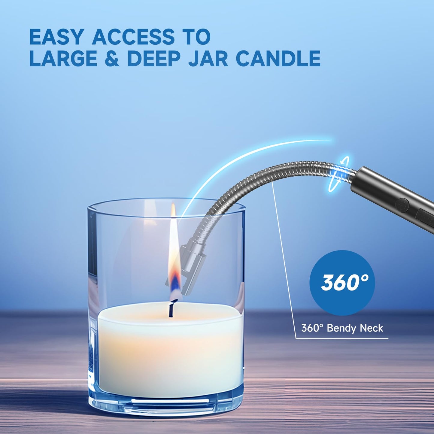 Flame bird 2 Pack Electric Candle Lighter Flameless Arc Windproof Flexible Long Neck USB Rechargeable Lighter for BBQ Grill Fireworks Camping. - CookCave