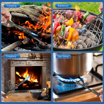Flame bird 2 Pack Flexible Multi-Purpose Lighter, Long Butane Torch Lighter USB Rechargeable Electric Lighter for Candles BBQ Grill Fireplace Kitchen Camping (NOT PREFILLED) - CookCave