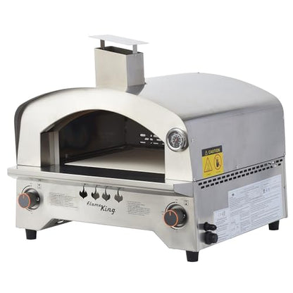 Flame King Propane Gas Pizza & Food Outdoor Oven for Camping, Backyard, Tailgating - CookCave