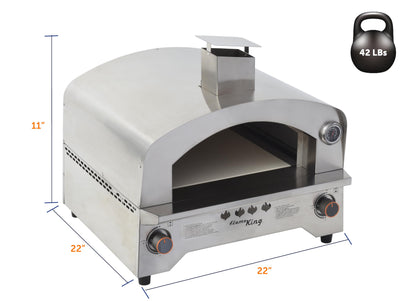 Flame King Propane Gas Pizza & Food Outdoor Oven for Camping, Backyard, Tailgating - CookCave