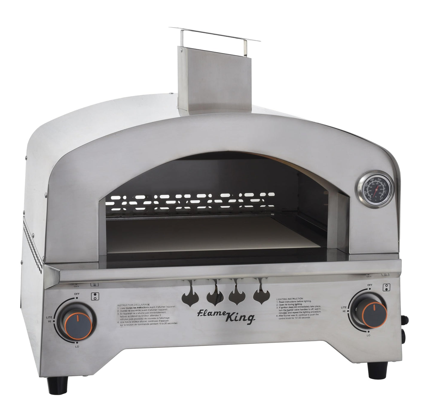 Flame King Propane Gas Pizza & Food Outdoor Oven for Camping, Backyard, Tailgating - CookCave