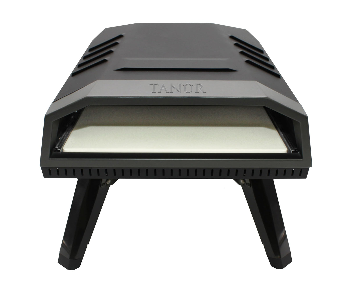 Flame King TANUR 12-inch Portable Outdoor Propane Oven Countertop for Camping, Backyard, and Tailgating, Multiple Air Vents, Piezo Auto Ignition, Non-Stick Pizza Stone, Black - CookCave