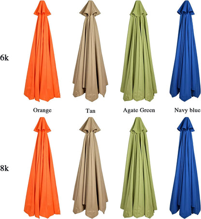 Flueyer 10 FT 8 Rib Umbrella Canopy Replacement Outdoor Market Patio Table Strong and Thicck Cover for Backyard Garden Courtyard Swimming Pool Lawn (Canopy ONLY), (8 Ribs) - CookCave