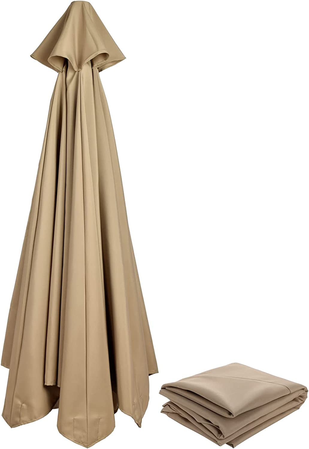 Flueyer 10 FT 8 Rib Umbrella Canopy Replacement Outdoor Market Patio Table Strong and Thicck Cover for Backyard Garden Courtyard Swimming Pool Lawn (Canopy ONLY), (8 Ribs) - CookCave