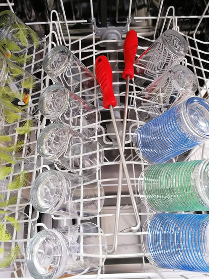 Food Flipper & Turners - Pigtail Flipper - 16 and 12 Inches BBQ Meat Turners - Long & Short 304 Stainless Steel Hook - Meat, Fish, Vegetable Cooking Set - BBQ Accessories - Barbecue Tongs - BBQ Fork - CookCave