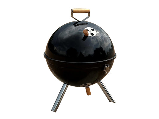 Freedom Stove 12 Inch Portable Outdoor Charcoal Grill - Lightweight - Latching Lid - Tailgating, Camping, Family Gatherings - Black - CookCave