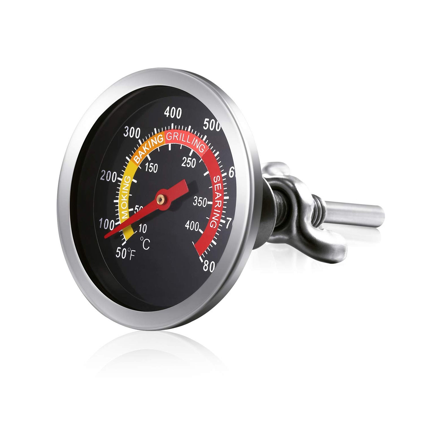 Frienda 3 Packs Charcoal Grill Temperature Gauge Thermometer Gauge Wood Barbecue Charcoal Grill Thermometer Heat Indicator for Lamb Beef Meat Cooking, 2-3/8 Inch Dial and 2-7/8 Inch Stem - CookCave