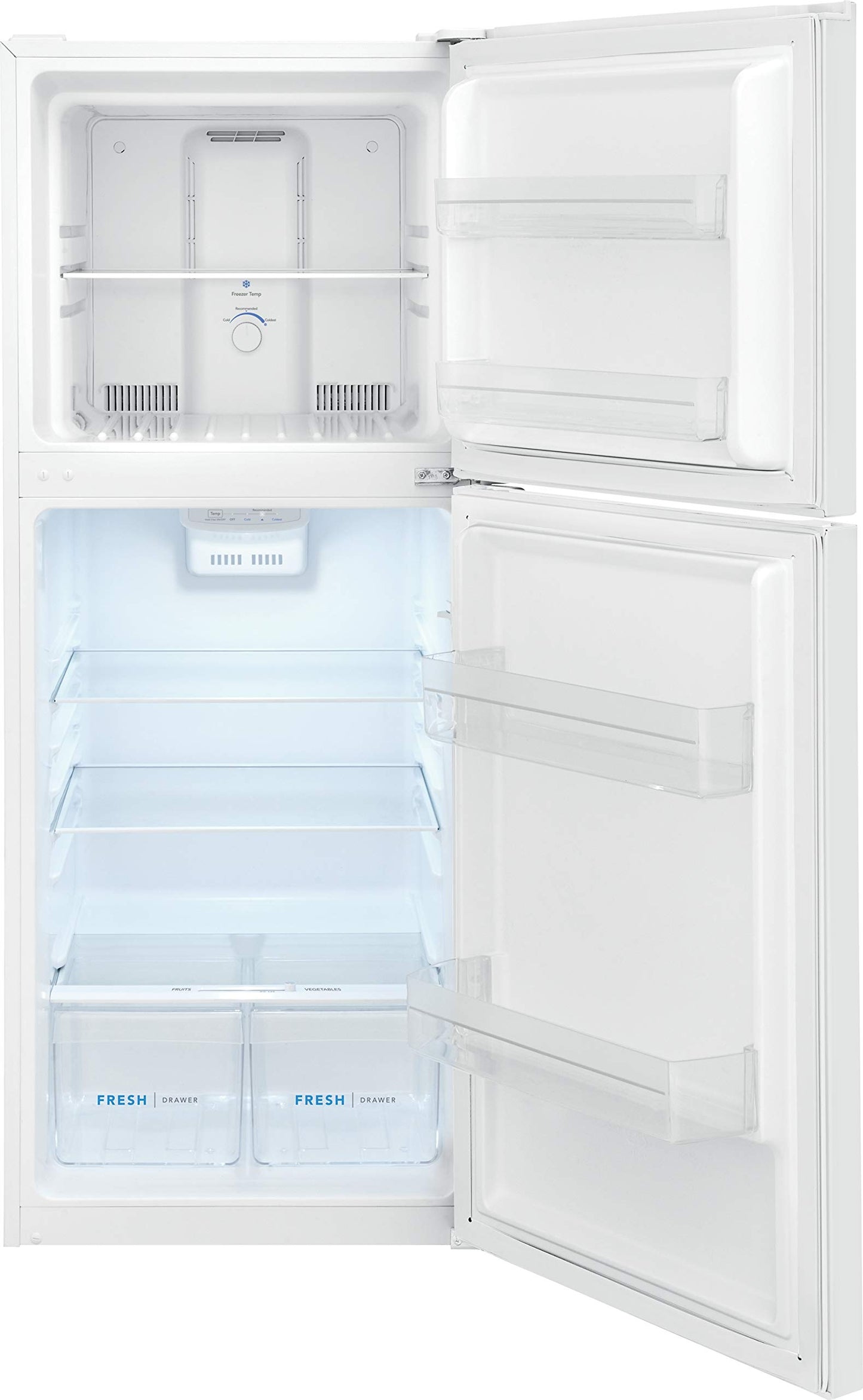 Frigidaire 10.1 Cu. Ft. Compact ADA Top Freezer Refrigerator in White with Electronic Control Panel, Reversible Door Swing, ENERGY STAR - CookCave
