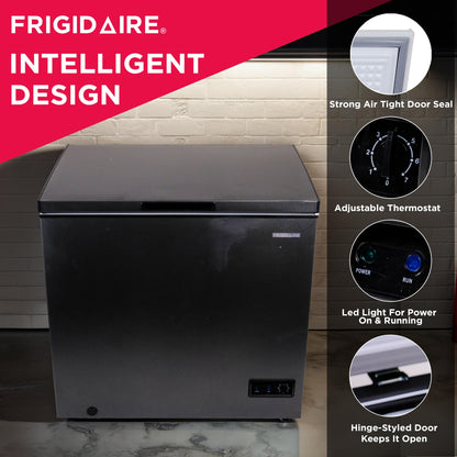 Frigidaire Chest Deep Freezer, 7 Cu. Ft. Capacity, Granita Rugged Design-Adjustable Thermostat-Removable Vinyl Coated Wire Basket-Easy Defrost Drain - CookCave