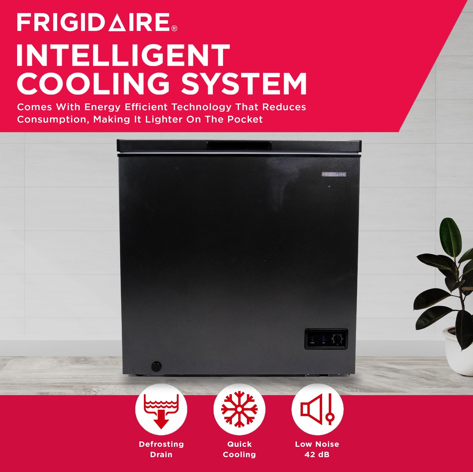 Frigidaire Chest Deep Freezer, 7 Cu. Ft. Capacity, Granita Rugged Design-Adjustable Thermostat-Removable Vinyl Coated Wire Basket-Easy Defrost Drain - CookCave