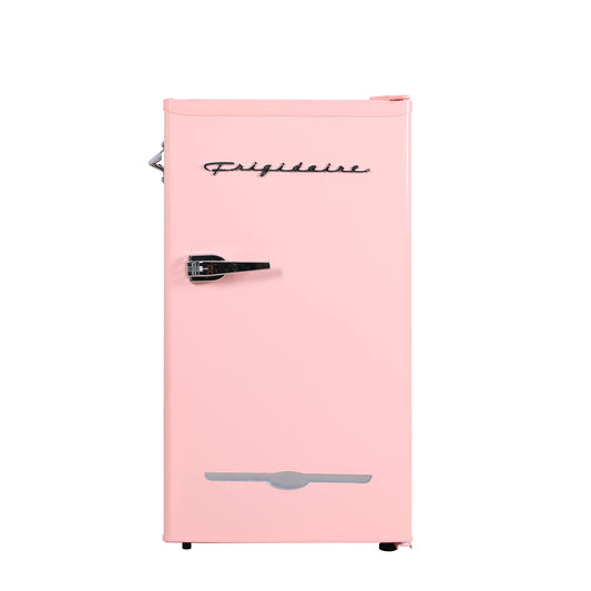 Frigidaire EFR376 Retro Bar Fridge Refrigerator with Side Bottle Opener, 3.2 cu. Ft, Pink/Coral - CookCave