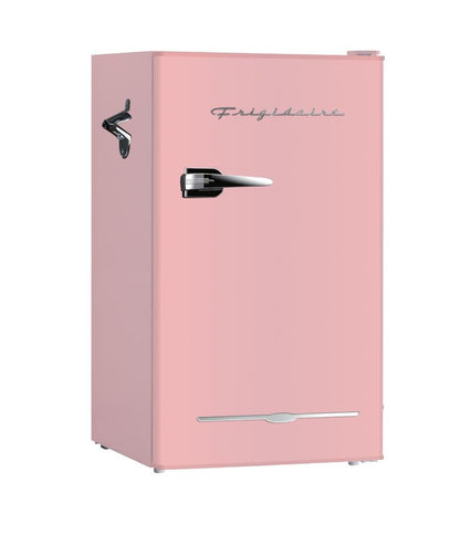 Frigidaire EFR376 Retro Bar Fridge Refrigerator with Side Bottle Opener, 3.2 cu. Ft, Pink/Coral - CookCave