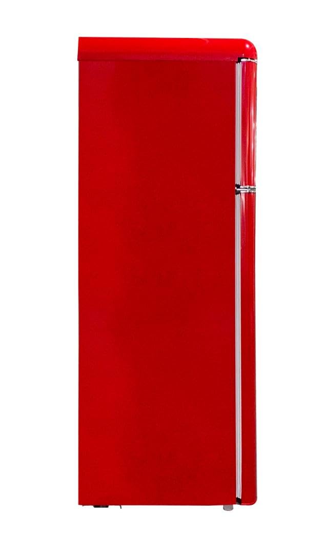 Frigidaire EFR756, 2 Door Apartment Size RETRO Refrigerator with Top Freezer, Chrome Handles, 7.5 cu ft - CookCave