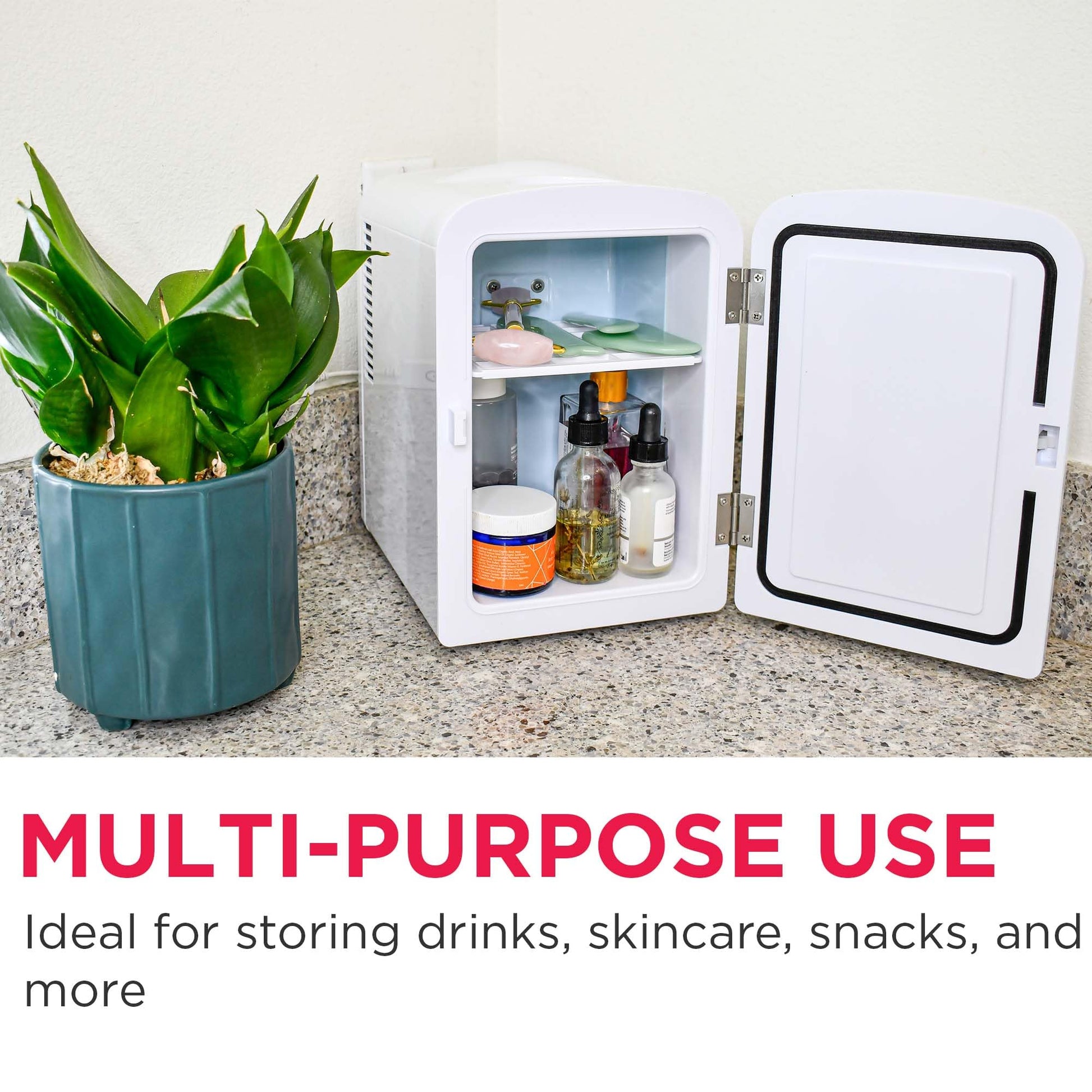 Frigidaire Mini Portable Compact Personal Fridge Cooler, 4 Liter Capacity Chills Six 12 oz Cans, 100% Freon-Free & Eco Friendly, Includes Plugs for Home Outlet & 12V Car Charger - White - CookCave