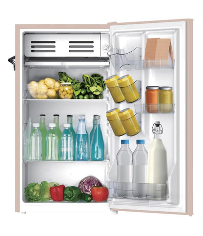 Frigidaire Retro Compact Fridge with Chiller, 3.2 cu ft Countertop Fridge with Built-In Bottle Opener, Compact Refrigerator for Office, Bedroom, Dorm Room or Cabin - 16.5" D x 19" W x 31" H (Coral) - CookCave