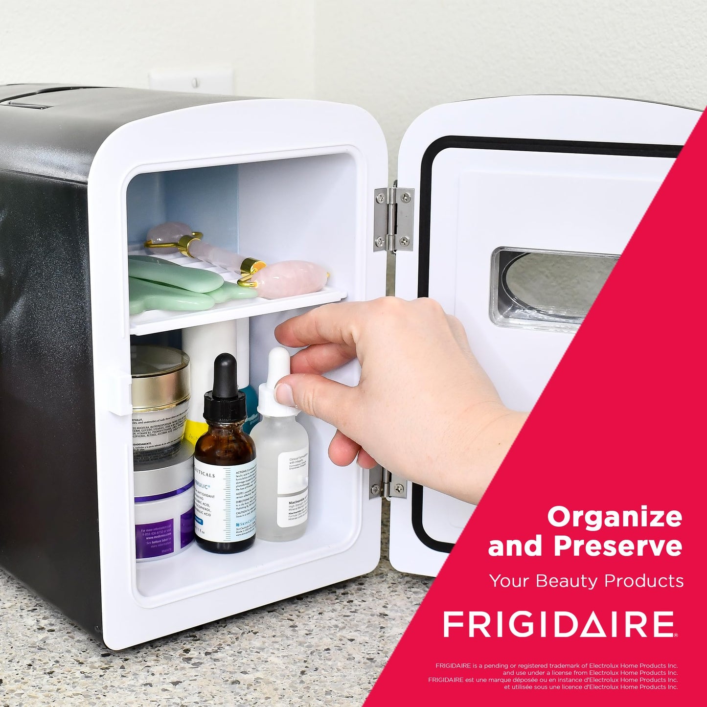Frigidaire Retro Mini Personal Fridge Cooler, Holds up to 9 Cans, Portable & Compact, AC Plug & 12V Car Charger – Black - CookCave