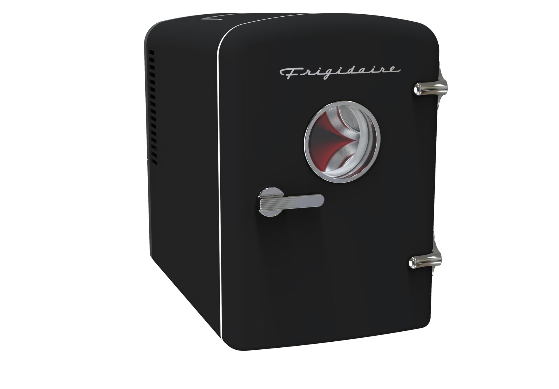 Frigidaire Retro Mini Personal Fridge Cooler, Holds up to 9 Cans, Portable & Compact, AC Plug & 12V Car Charger – Black - CookCave
