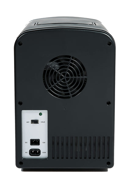 Frigidaire Retro Mini Personal Fridge Cooler, Holds up to 9 Cans, Portable & Compact, AC Plug & 12V Car Charger – Black - CookCave